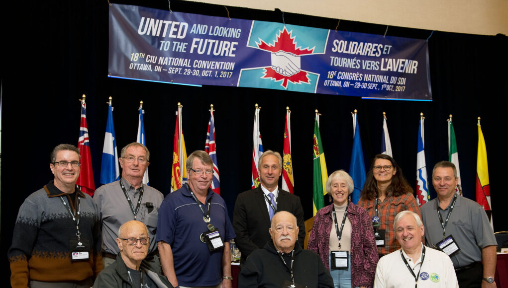 Picture of CIU Life Members with National President at the 2017 National Convention