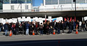 Les membres du SDI manifestent à Montréal pour la sécurité frontalière