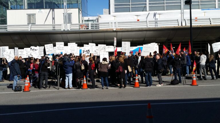 CIU Members Demonstrating in Montreal for Border Security