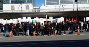 Les membres du SDI manifestent à Montréal pour la sécurité frontalière
