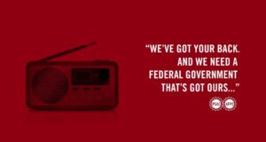 L’AFPC demande un traitement juste pour les agents frontaliers FB Fair treatment ad: "we've got your back and we need a federal government that's got ours..."