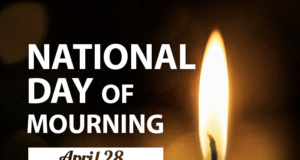 Jour de deuil national Image of candle to symbolize mourning, for the April 28 Day of Mourning