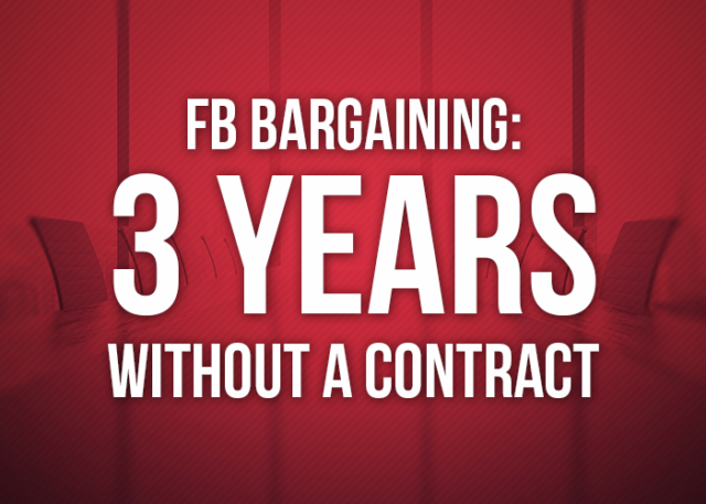 FB bargaining: 3 years without a contract