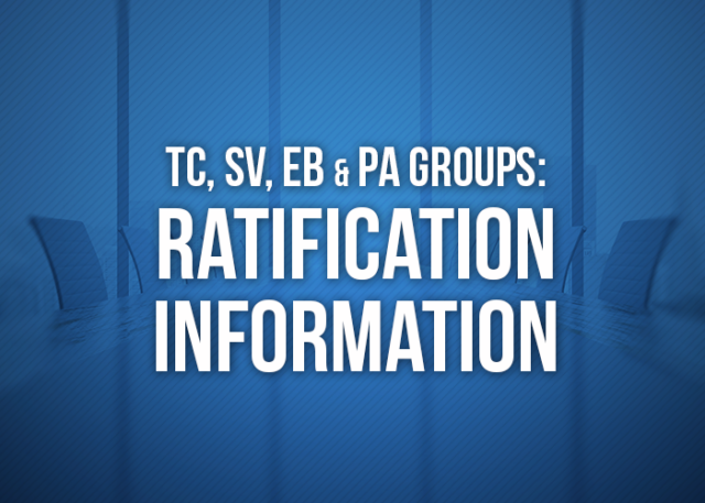 TC, SV, B, PA Groups: Ratification Information