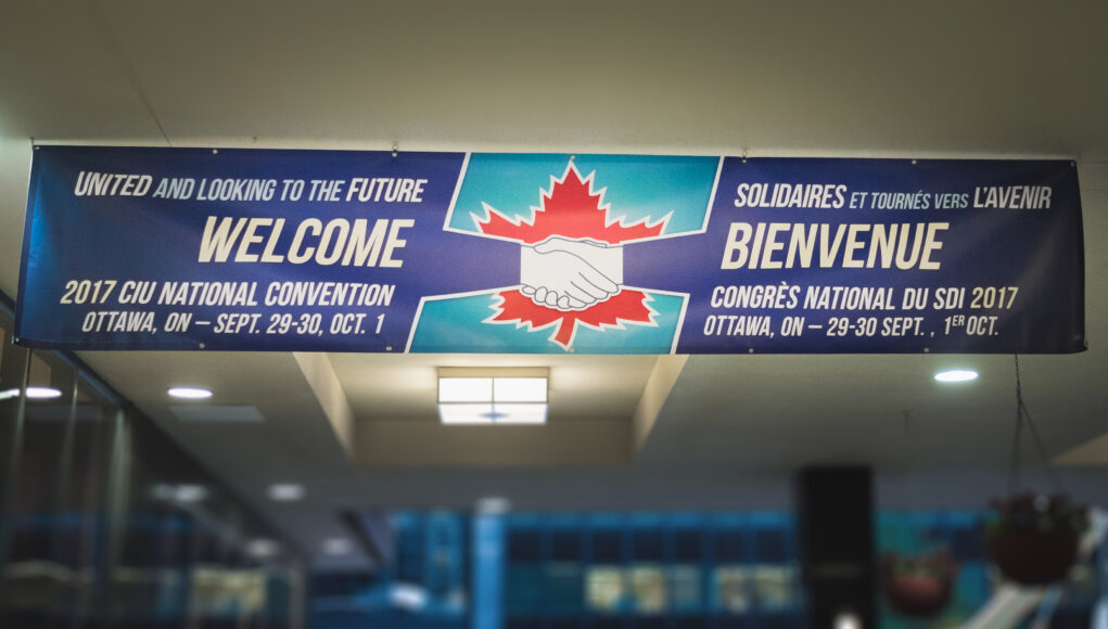 Photo: convention banner / bannière du congrès