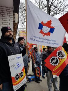 Manif en face du bureau de Bill Morneau, 23 novembre 2017