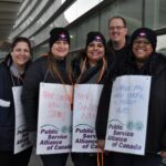 Manif à l'aéroport Pearson