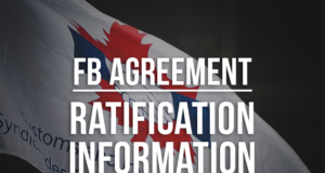 UPDATED – Vote on FB Group Tentative Agreement: What You Need to Know Image of CIU flag with the words "FB Agreement Ratification Information"