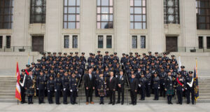 Service commémoratif 2018 des policiers et agents de la paix canadiens Border Services Officers attending the 2018 Police and Peace Officers' Memorial Service