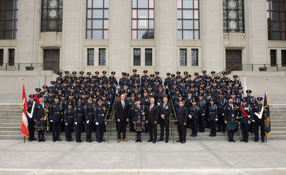 Border Services Officers attending the 2018 Police and Peace Officers' Memorial Service