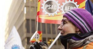 PA Group – Public Interest Commission: PSAC continues pushing for fair deal Member with PSAC Flag
