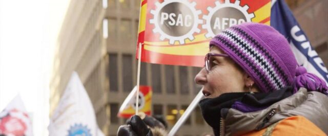Member with PSAC Flag