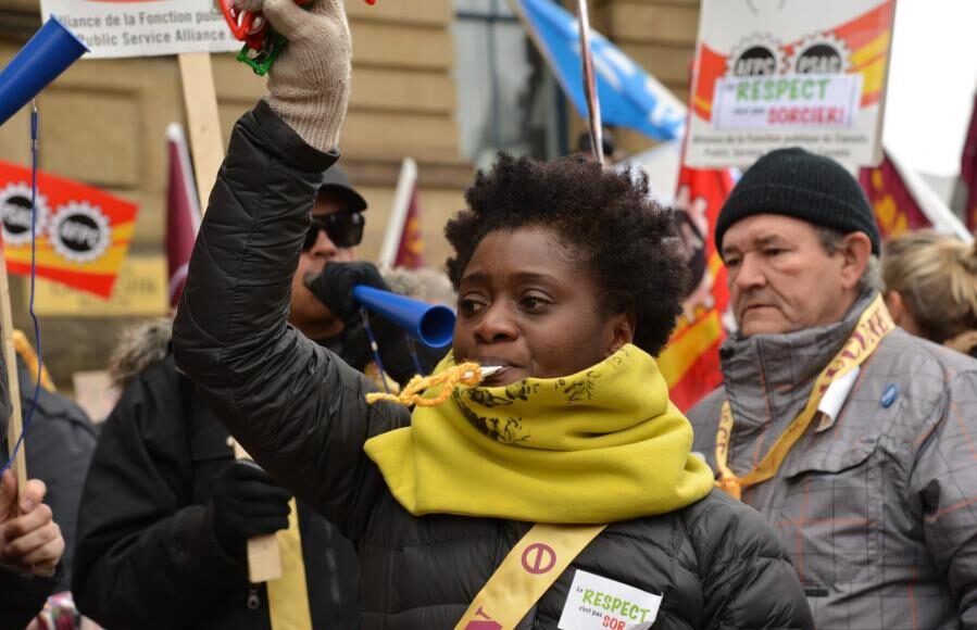 Union member protesting