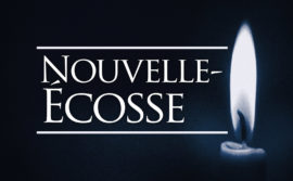 Image d'une chandelle avec les mots Nouvelle-Écosse