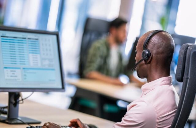 Man working at computer