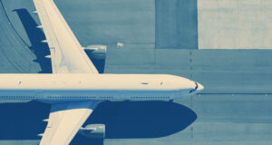 Délais d’attente aux frontières : le personnel de l’ASFC et les voyageurs laissés pour compte Airplane seen from above.