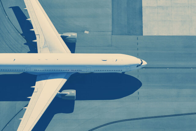 Airplane seen from above.