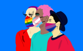 Bannière du 17 mai : journée contre la transphobie, biphobie et homophobie
