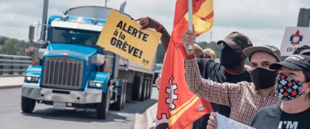 Photo of CIU members protesting