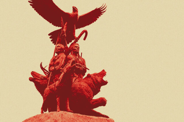 Illustration of the National Aboriginal Veterans Monument