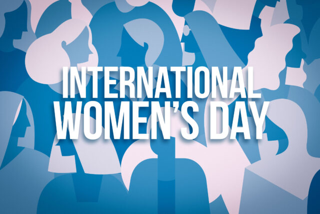 international-womens-day-en Stylized image representing women with the words "International Women's Day"