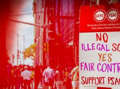 Solidarity with striking PSAC members at the Bank of Canada
